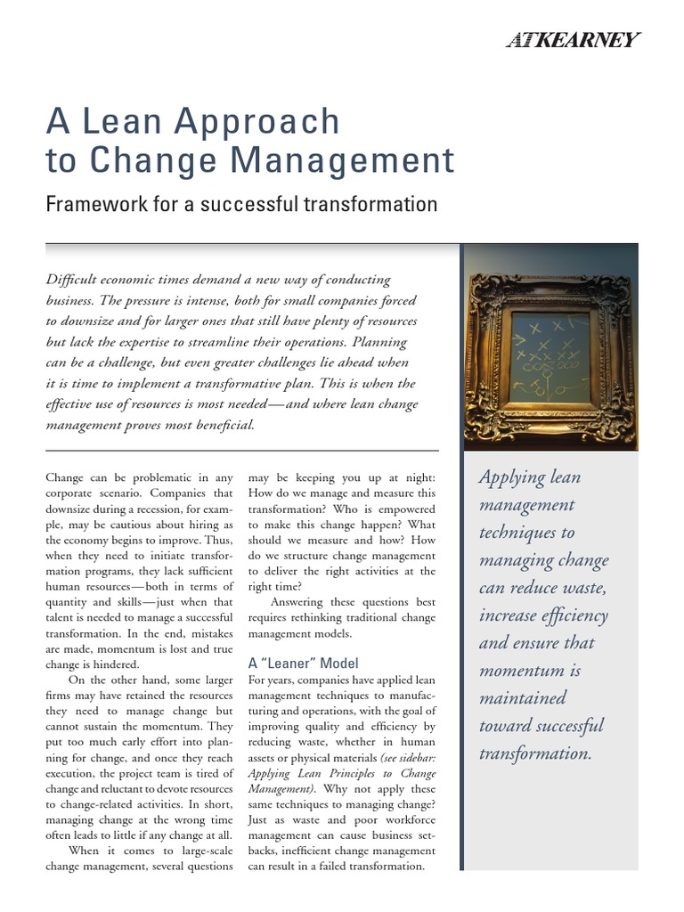A Lean Approach To Change Management: Framework For A Successful ...