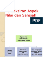 Pentaksiran Aspek Nilai Dan Sahsiah