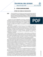 Boletín Oficial Del Estado: Ministerio de Ciencia E Innovación