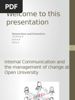 Internal Comm and Change Mgt