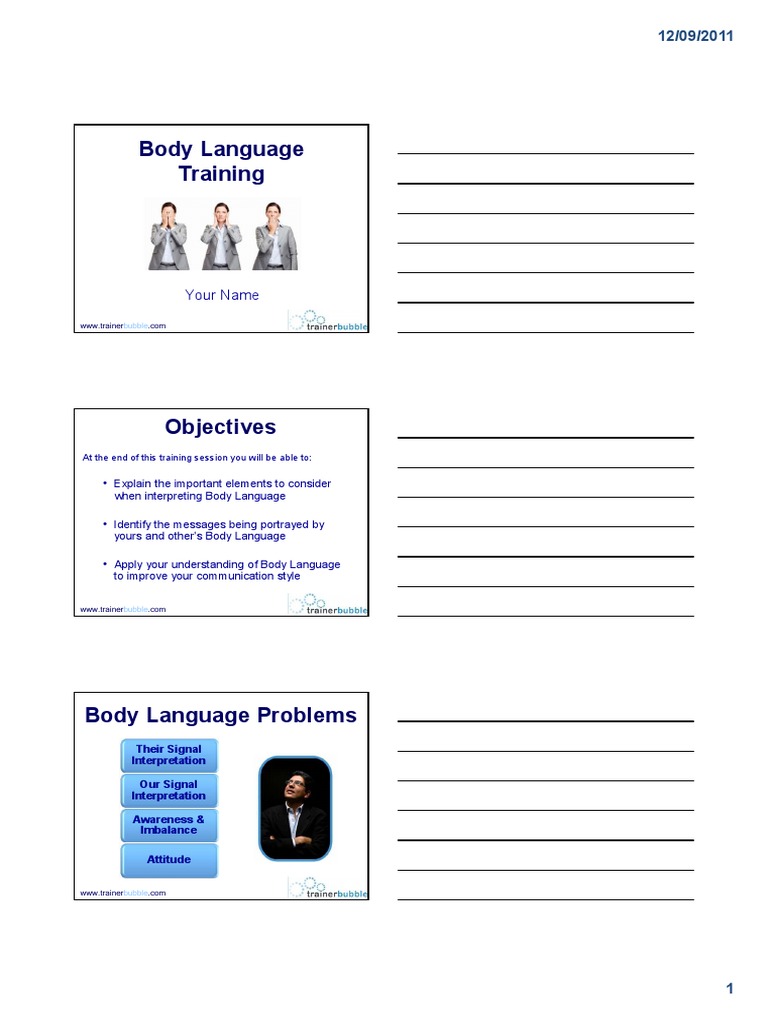 Body Language Training Body Language Gesture