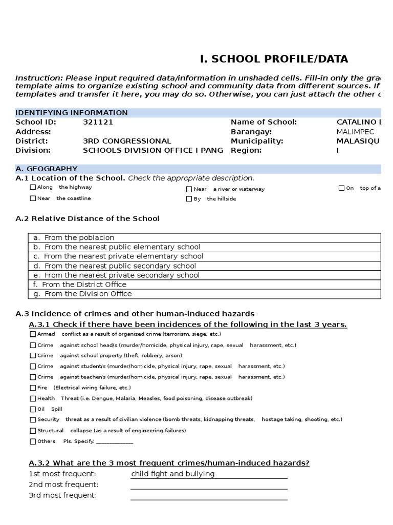 School Community Data Overview | PDF | Natural Hazards | High School ...