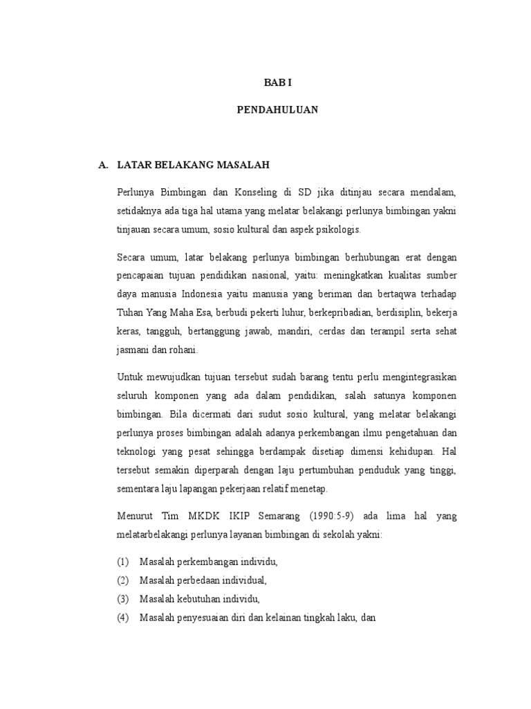 Makalah Layanan Bimbingan Konseling