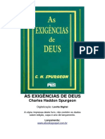 As Exigencias de Deus - C H Spurgeon - Editora PES
