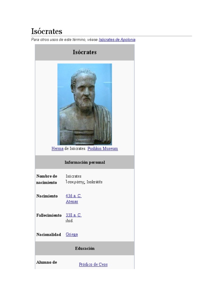 Isócrates | PDF | Los antiguos griegos | Grecia
