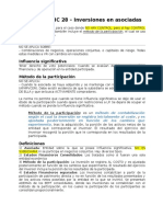 NIC 28 - Método de participación para inversiones en asociadas