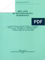 Diez Años de Historiografía Modernista