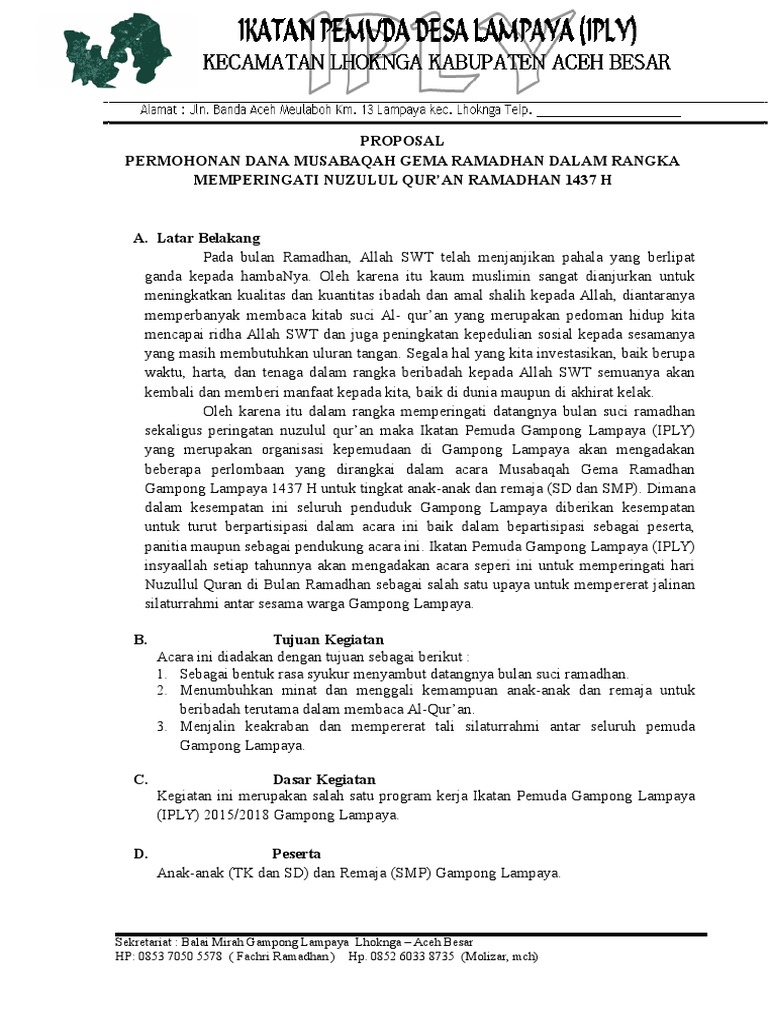 195490063 Proposal Nuzulul Quran 2012