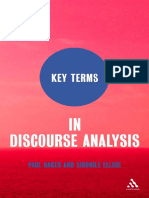 Key Terms in Discourse Analysis