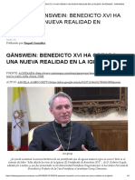 21_05_2016_ Gänswein_ Benedicto Xvi Ha Creado Una Nueva Realidad en La Iglesia _ Ratzinger - Gänswein