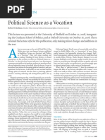 Keohane Political Science As A Vocation 2009