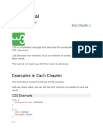 CSS Tutorial: Examples in Each Chapter