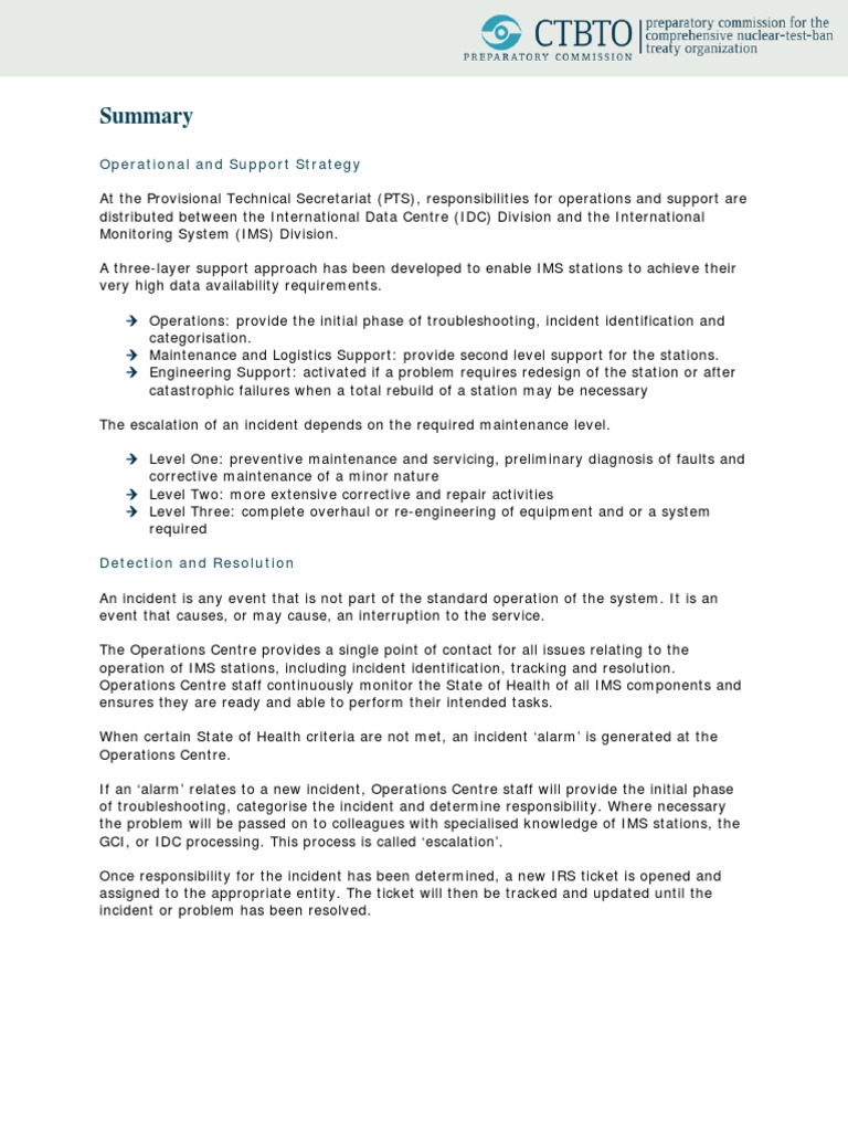 Operational and Support Strategy | PDF | Troubleshooting | Computing