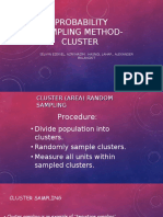 Probability Sampling Method Cluster