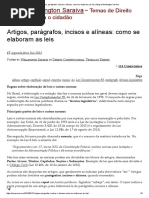 Artigos, Parágrafos, Incisos e Alíneas_ Como Se Elaboram as Leis _ Blog de Wellington Saraiva