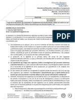 Respuesta de la CDH a solicitud de información sobre recomendación 11/2015
