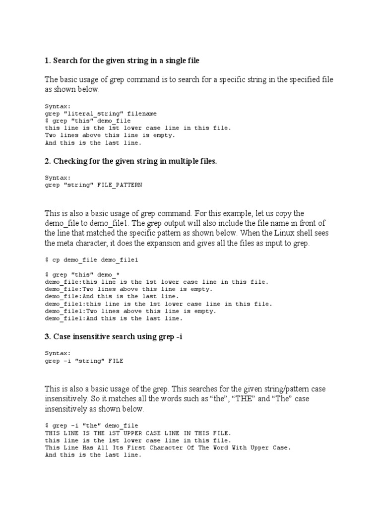 GREP Regular Expression Filename Free 30 day Trial Scribd