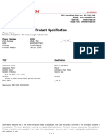 Sigma-Aldrich product specification for D1538 powder