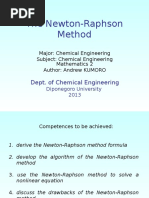 The Newton Raphson Method