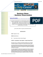 Business Memo - Business Memorandum