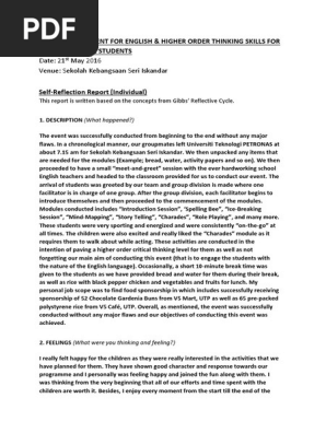 Reflection Report