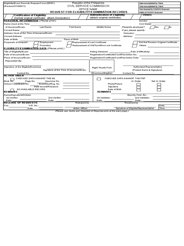 ERRF (authentication certification).xls Identity Document