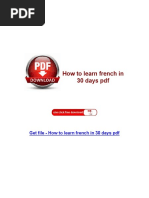 Download How to Learn French in 30 Days PDF by zahid SN315665453 doc pdf