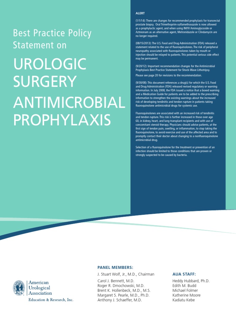 Antimicrobial Prophylaxis Surgery Urinary Tract Infection