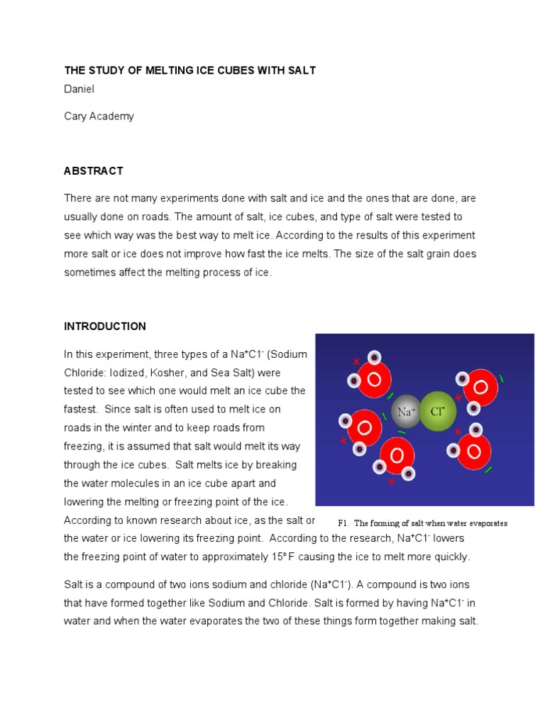 ISP Science Paper | PDF | Ice | Salt