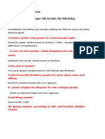 Electrical Design Criteria