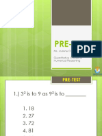 PRETEST-Quantitative Analysis & Numerical Reasoning