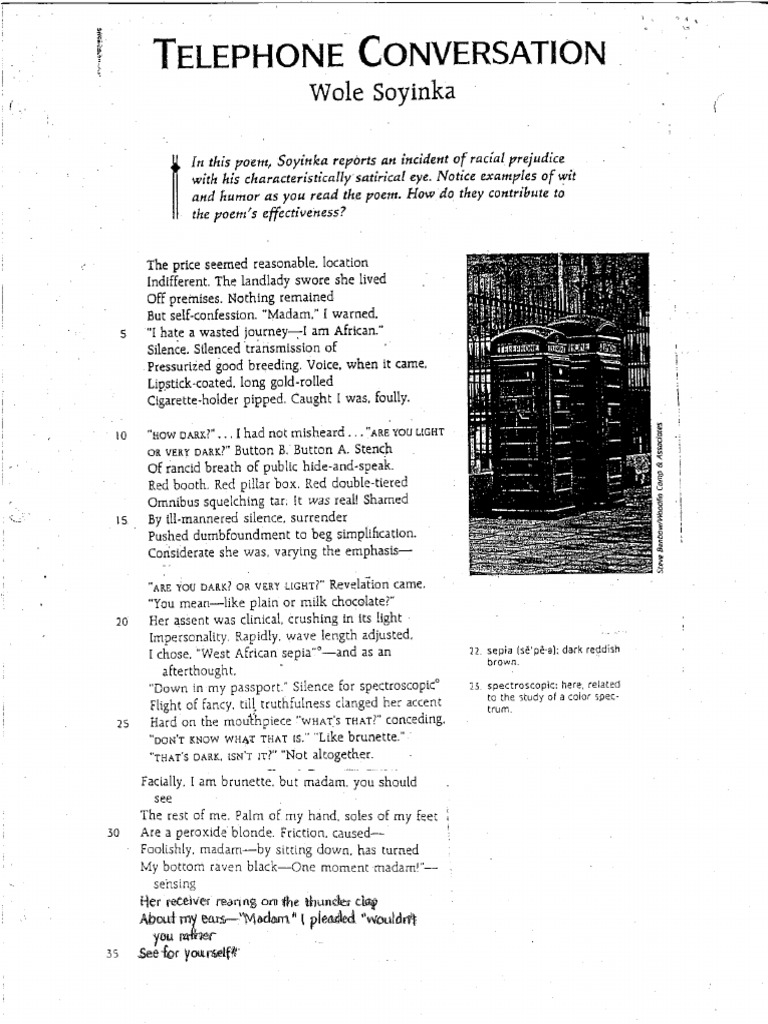 Telephone Conversation PDF | PDF