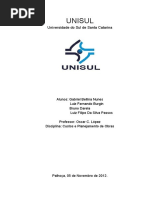 MEMORIAL DESCRITIVO Custo e Planejamento de Obras