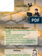 Ethical Hacking: Made By:-Harendra Rana UID: - 15BCS2055