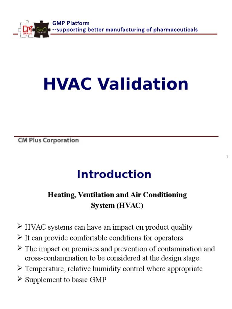 HVAC Validation PDF Verification And Validation Applied And