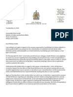 Letter To Minister Chuck Strahl - May 18, 2010