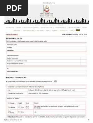 Border Security Force Government Of India Independent India