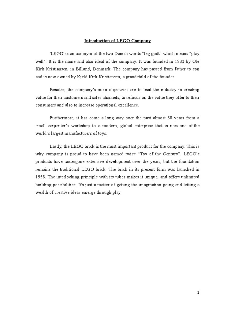 Lego Essay PDF Lego Toys