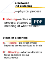 Physical Process - Active Mental Process Attempt To Make Meaning of What We Hear