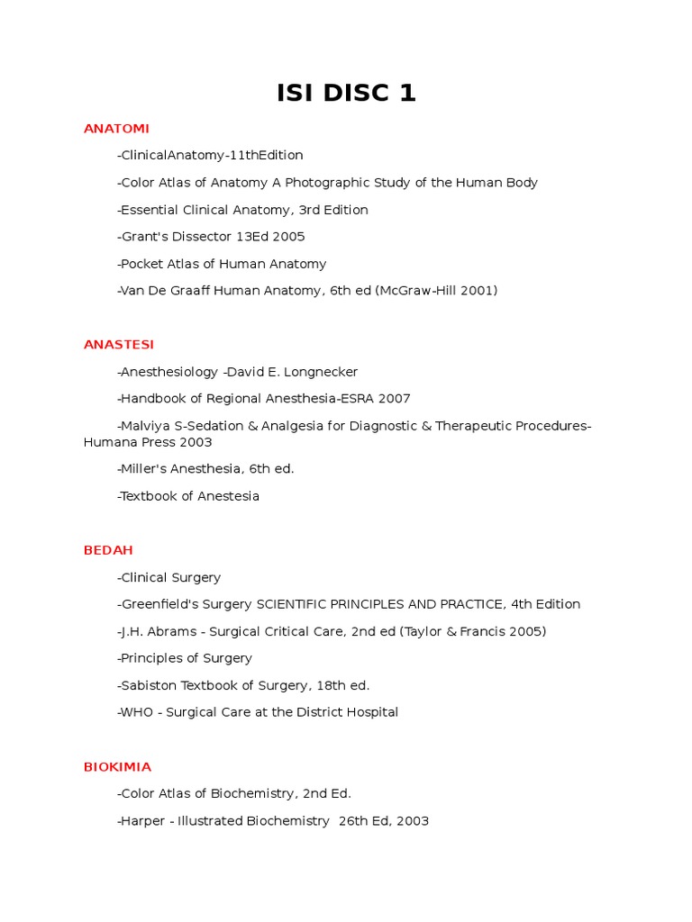 Comprehensive Medical Textbook List | PDF | Pathology | Dermatology