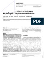 Finding The Best Formula To Preict Fetal Weihht