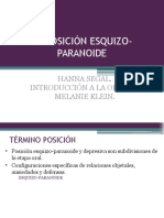 Posición Esquizo-Paranoide Melanie Klein