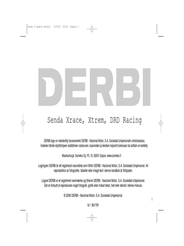 Derbi Senda Xrace Xtreme Pdf
