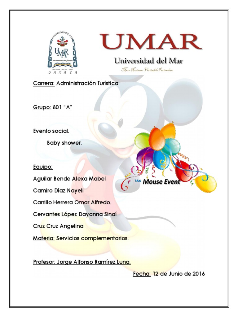 Ejemplo De Esquema De Programa De Baby Shower