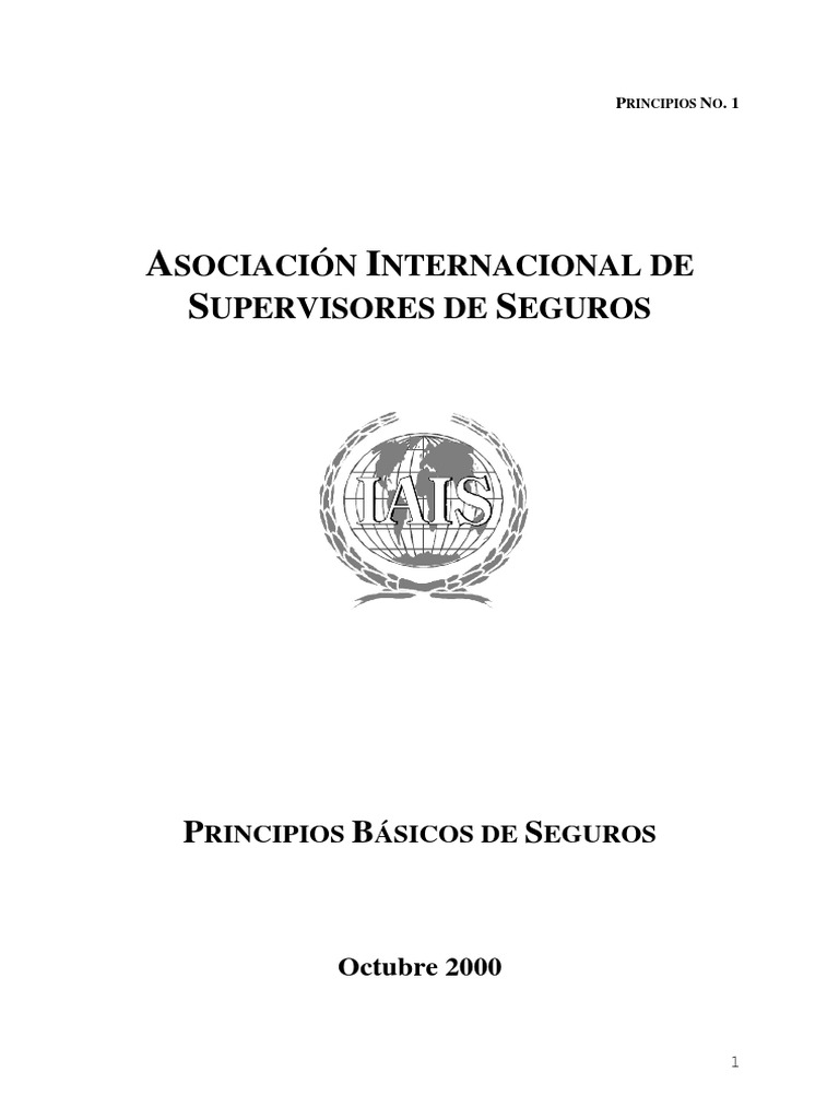 Principios Básicos de Seguros IAIS | PDF | Reaseguro | Seguro