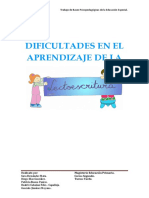 Dificultades de Aprendizaje