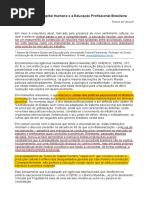 A Teoria Do Capital Humano e Educação Profissional Brasileira