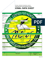 NETS Personal Data Sheet E-Form