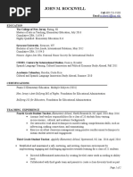 John Rockwell Resume-May 2016