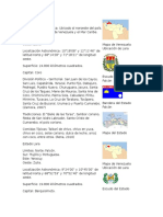 Los estados Falcón, Zulia, Lara, Yaracuy y Portuguesa en el occidente de Venezuela